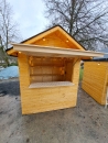 Weihnachtsmarkthütte mieten – Holzstand mit klappbarer Theke -- Wochenendmiete